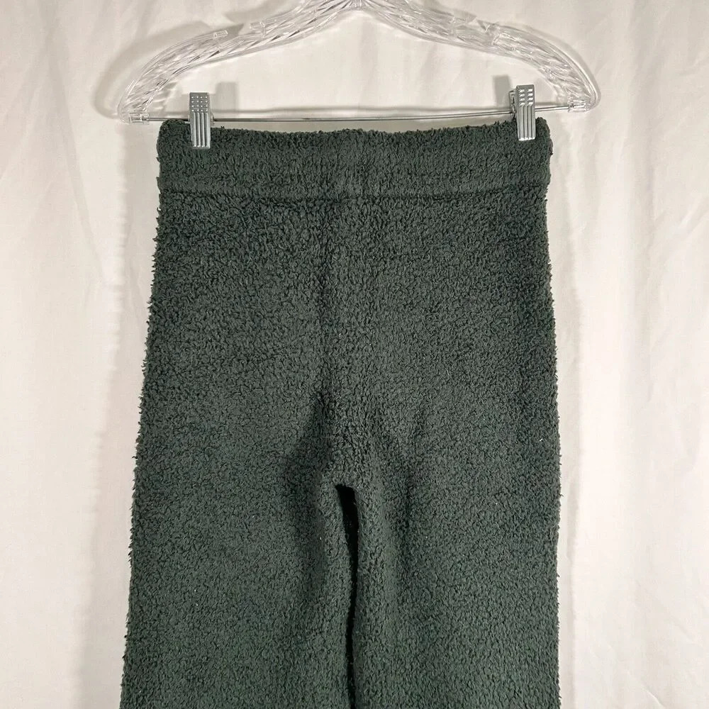 aerie Sweatpants Women's XS Green Fleece Pull On Drawstring Flare No Pockets - Picture 6 of 7